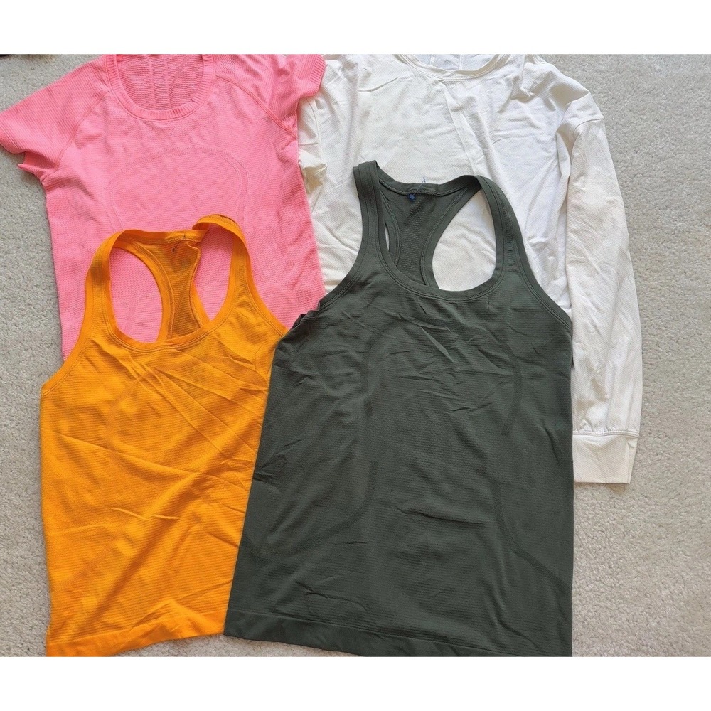 Lululemon Lot 4 Tops Size 6 - Swiftly Tech & Cropped Oversize Long sleeve Top